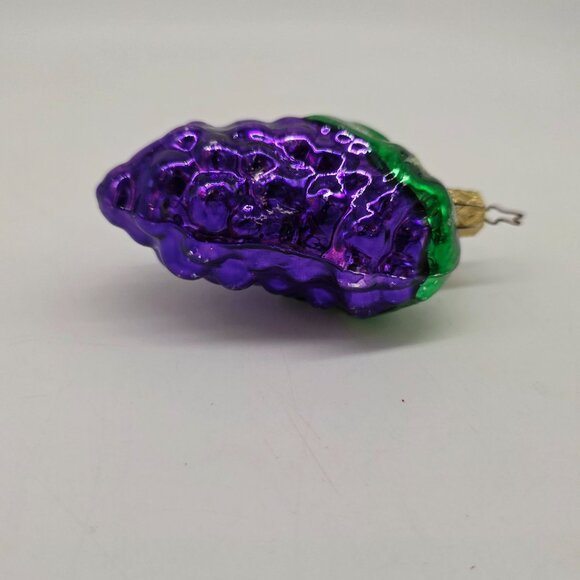 Inge Glas Grapes German Glass Christmas Ornament Purple 4" - Picture 5 of 7